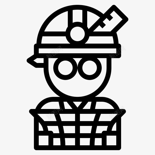 工程师头像工作图标svg_新图网 https://ixintu.com 头像 工人 工作 工程师 用户 职业图标
