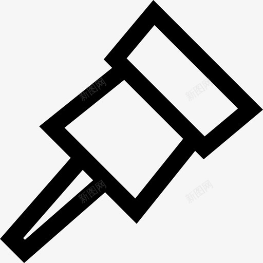 图钉移动用户界面轮廓图标svg_新图网 https://ixintu.com 图钉 移动用户界面轮廓