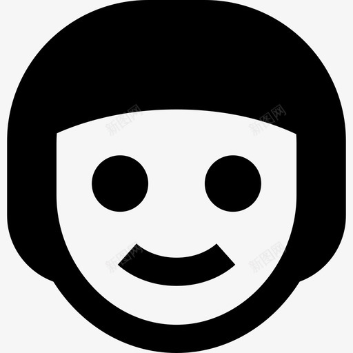 女性成人面部图标svg_新图网 https://ixintu.com 女性 成人 用户 用户体验 用户类型 面部