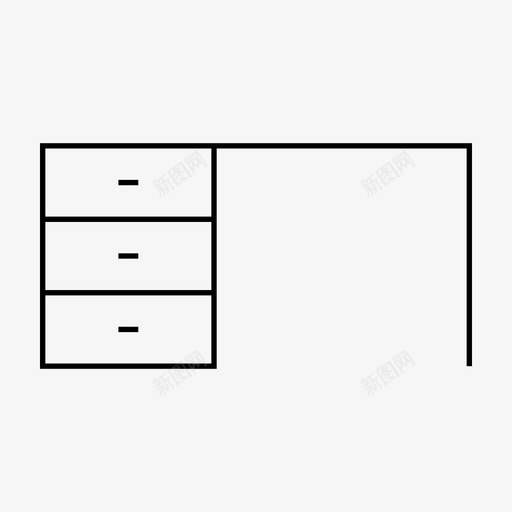 书桌箱子家具图标svg_新图网 https://ixintu.com 书桌 家具 木制 桌子 用户界面 箱子 网络