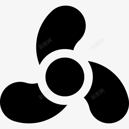 螺旋桨实心行程元件填充图标svg_新图网 https://ixintu.com 填充 实心行程元件 螺旋桨