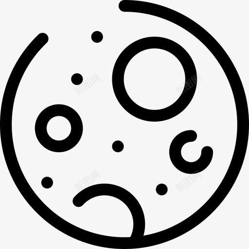 满月自然线性天气图标svg_新图网 https://ixintu.com 满月 线性天气 自然