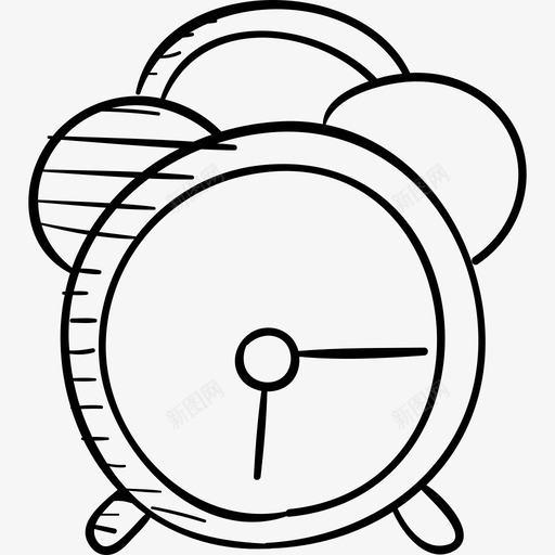 闹钟学校手工制作黑色图标svg_新图网 https://ixintu.com 学校手工制作 闹钟 黑色