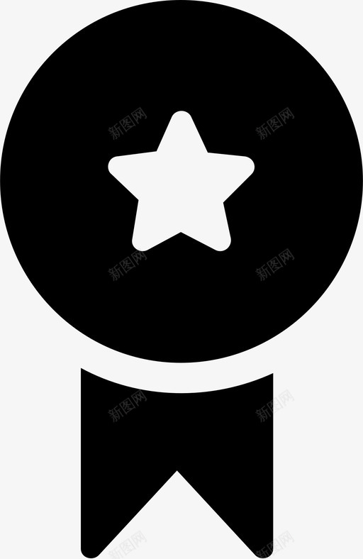 徽章奖章获奖者图标svg_新图网 https://ixintu.com 奖章 徽章 获奖者
