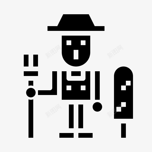 园丁农夫农耕图标svg_新图网 https://ixintu.com 农夫 农耕 园丁 园艺工具坚实