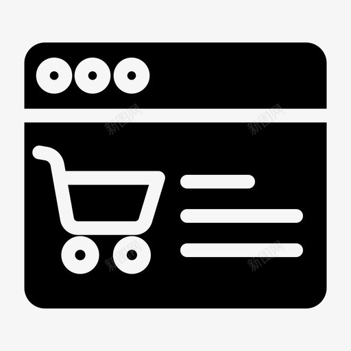 在线购物车商店图标svg_新图网 https://ixintu.com 商店 在线 网络 购物车