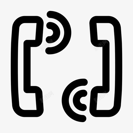 电话通话音频通话电话图标svg_新图网 https://ixintu.com 电话 电话通话 通用电线图标包 音频通话