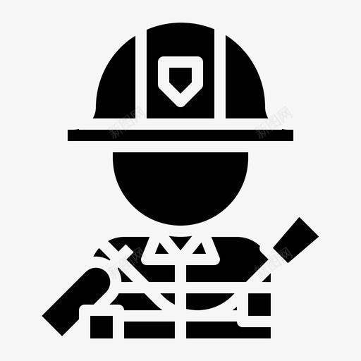 消防员工作职业图标svg_新图网 https://ixintu.com 安全 工作 消防员 职业 职业雕文