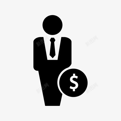 商人金融投资图标svg_新图网 https://ixintu.com 利润 商人 投资 金融 金钱 银行托收
