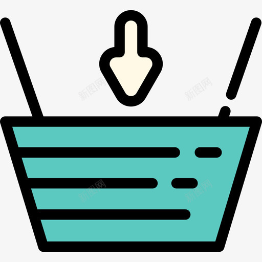 购物篮电子商务图标集合线性颜色svg_新图网 https://ixintu.com 电子商务图标集合 线性颜色 购物篮