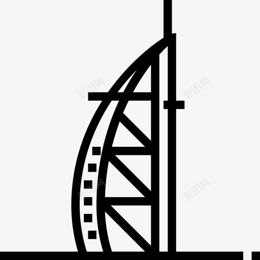 阿拉伯大教堂地标3直线图标svg_新图网 https://ixintu.com 地标3 直线 阿拉伯大教堂
