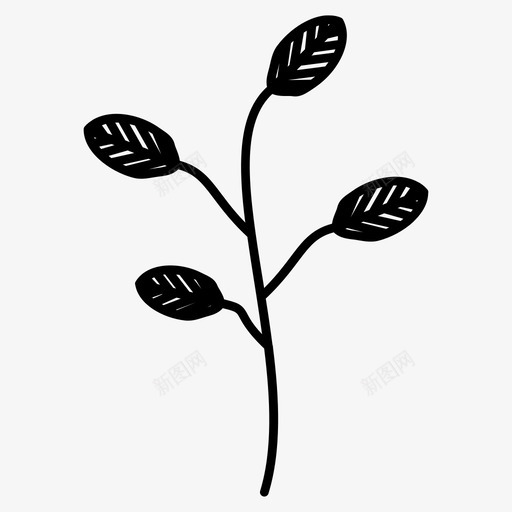 植物绿色叶子图标svg_新图网 https://ixintu.com 叶子 植物 绿色