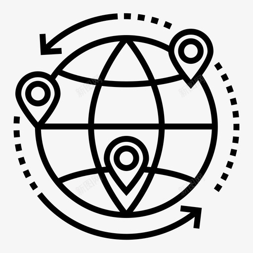 全球航运分销物流图标svg_新图网 https://ixintu.com 全球 全球航运 分销 物流 网上购物闪电交易