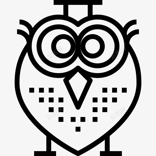 猫头鹰学校偶像系列直线型图标svg_新图网 https://ixintu.com 学校偶像系列 猫头鹰 直线型