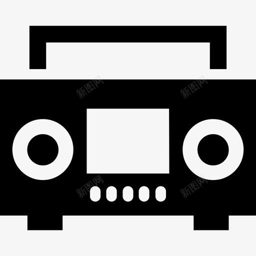 收音机电子元件填充图标svg_新图网 https://ixintu.com 填充 收音机 电子元件