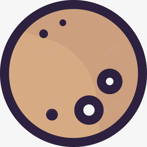 月亮太空图标集颜色svg_新图网 https://ixintu.com 太空图标集 月亮 颜色