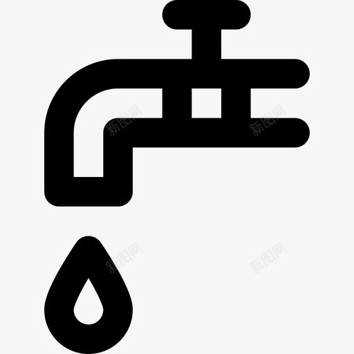 水龙头生态装置2线性图标svg_新图网 https://ixintu.com 水龙头 生态装置2 线性