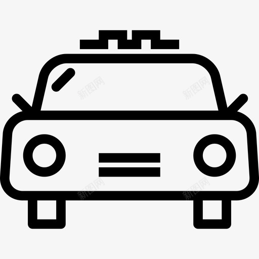 出租车运输装置2直线图标svg_新图网 https://ixintu.com 出租车 直线 运输装置2