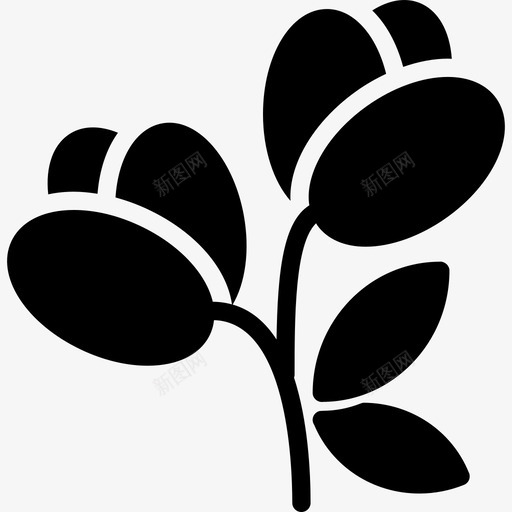 鲜花假日元素系列填充图标svg_新图网 https://ixintu.com 假日元素系列 填充 鲜花