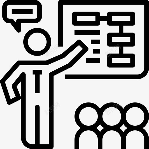 演示文稿启动集合线性图标svg_新图网 https://ixintu.com 启动集合 演示文稿 线性