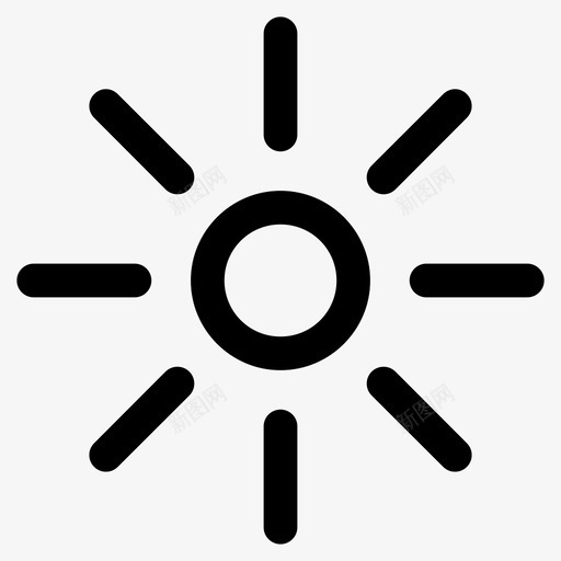 太阳光界面图标svg_新图网 https://ixintu.com 光 太阳 界面