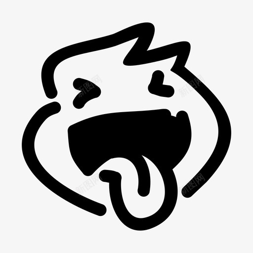 吐舌头表情符号佩莫吉图标svg_新图网 https://ixintu.com 佩莫吉 吐舌头 表情符号