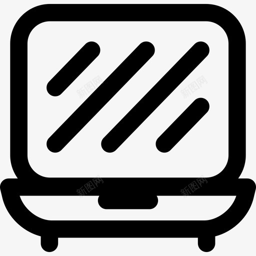 烤架厨房用品直列式图标svg_新图网 https://ixintu.com 厨房用品 烤架 直列式