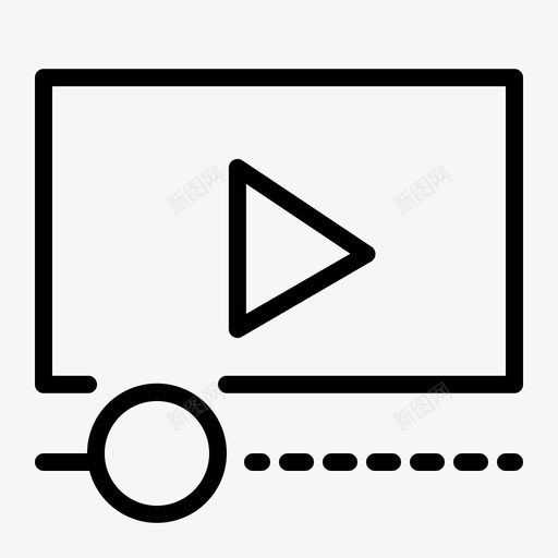 视频流营销播放器图标svg_新图网 https://ixintu.com 搜索引擎优化 播放器 营销 视频流