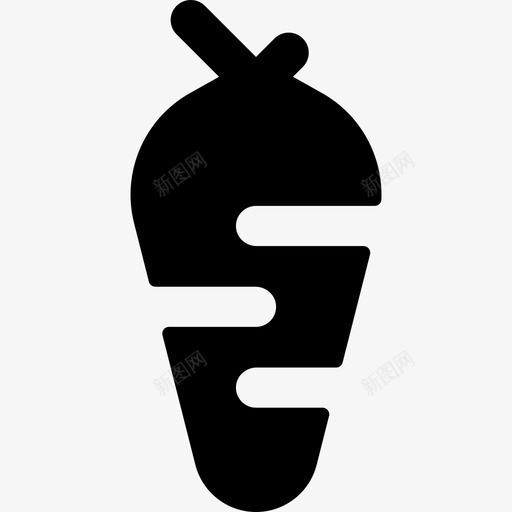 胡萝卜固体食物填充图标svg_新图网 https://ixintu.com 固体食物 填充 胡萝卜