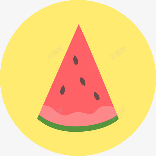 西瓜食物夏季水果图标svg_新图网 https://ixintu.com 夏季水果 西瓜 食物