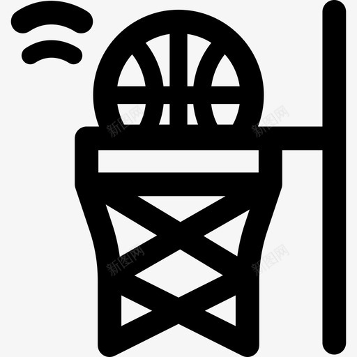 篮球套圈直线型图标svg_新图网 https://ixintu.com 直线型 篮球套圈