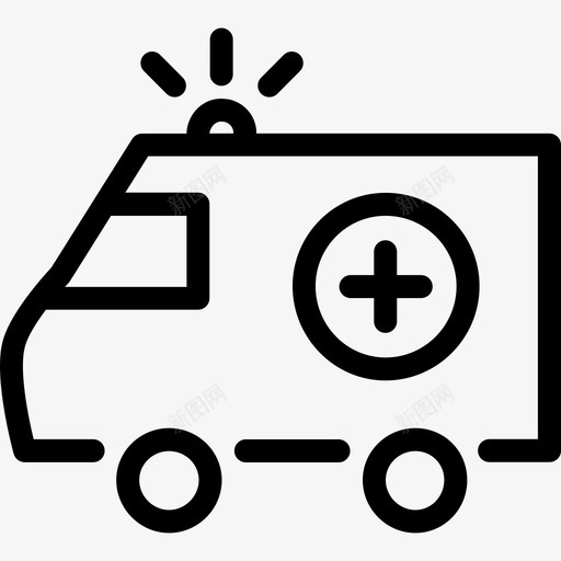 救护车运输汇编线性图标svg_新图网 https://ixintu.com 救护车 线性 运输汇编