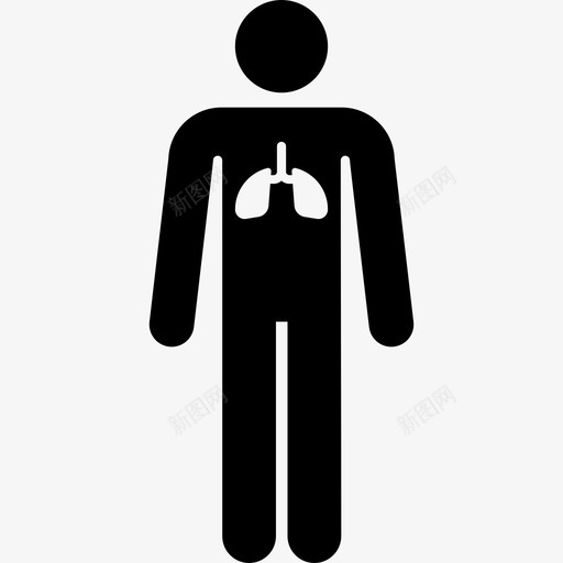 肺部医疗状况象形图填充图标svg_新图网 https://ixintu.com 健康 医疗状况象形图 填充 肺部