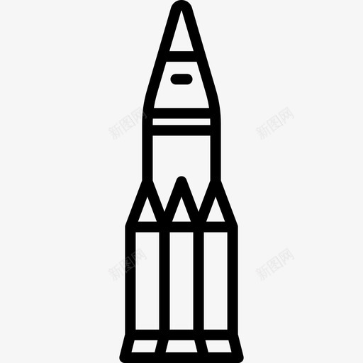 火箭飞船太空装置直线型图标svg_新图网 https://ixintu.com 太空装置 火箭飞船 直线型