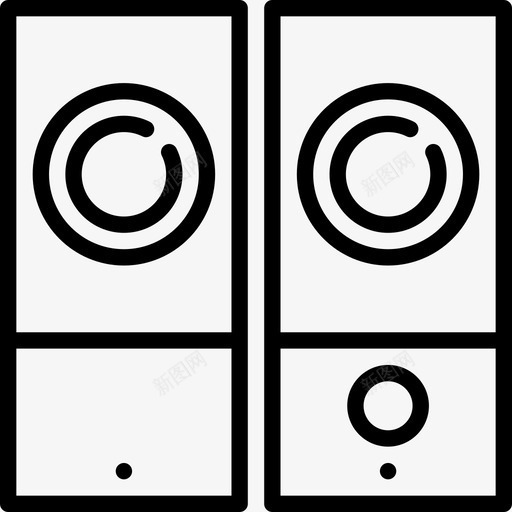 扬声器技术设备线性图标svg_新图网 https://ixintu.com 扬声器 技术设备 线性