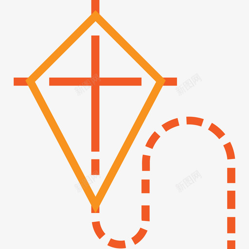 风筝杂项夏季元素图标svg_新图网 https://ixintu.com 夏季元素 杂项 风筝