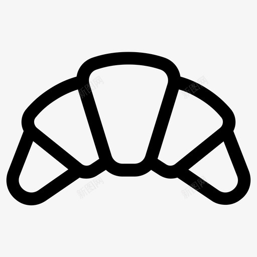 牛角包早餐法式图标svg_新图网 https://ixintu.com 小吃 早餐 法式 牛角包 糕点