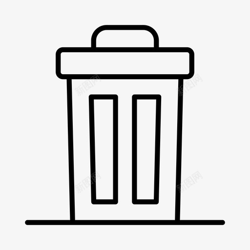 垃圾桶环保绿色能源图标svg_新图网 https://ixintu.com 可持续发展 垃圾桶 环保 绿色能源