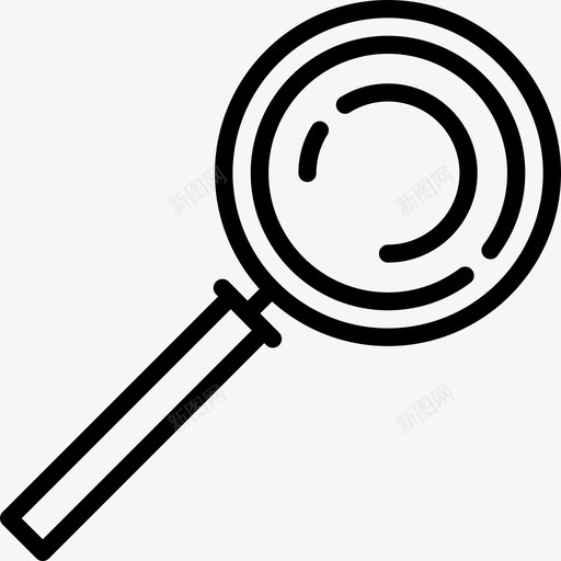 放大镜科学研究线性图标svg_新图网 https://ixintu.com 放大镜 科学研究 线性