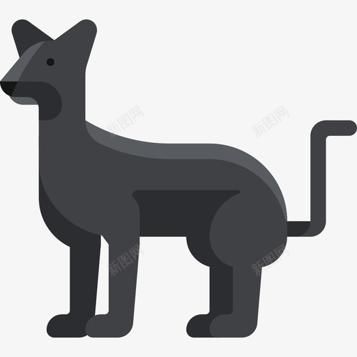 豹子动物图案套装扁平图标svg_新图网 https://ixintu.com 动物图案套装 扁平 豹子