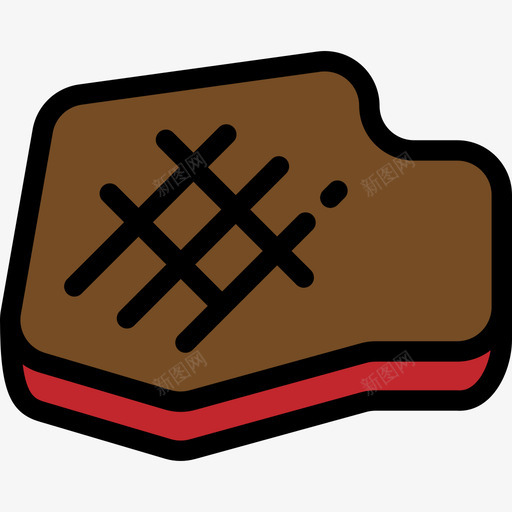 牛排食品和餐厅超大包装颜色线性颜色图标svg_新图网 https://ixintu.com 牛排 线性颜色 食品和餐厅超大包装颜色