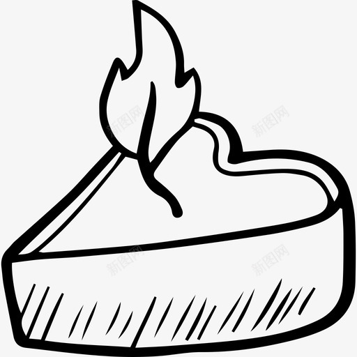 蜡烛情人节手绘的爱情元素图标svg_新图网 https://ixintu.com 情人节 手绘的爱情元素 蜡烛
