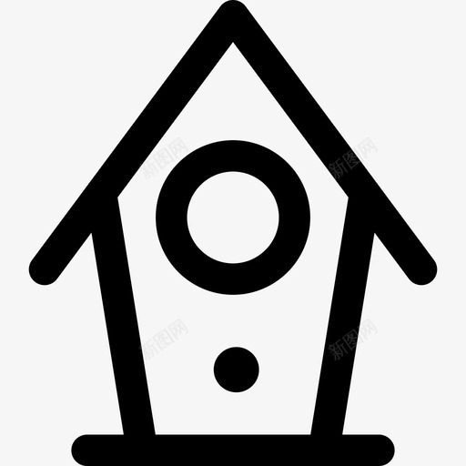 鸟舍动物线性园艺图标svg_新图网 https://ixintu.com 动物 线性园艺 鸟舍