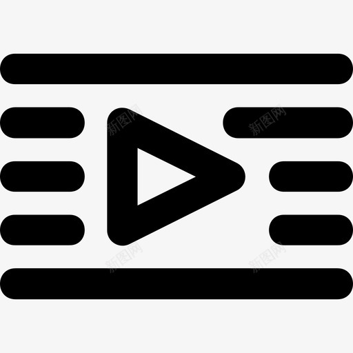 播放列表多媒体元素2线性图标svg_新图网 https://ixintu.com 多媒体元素2 播放列表 线性