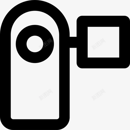 摄像机多媒体图标集粗体圆形svg_新图网 https://ixintu.com 多媒体图标集 摄像机 粗体圆形