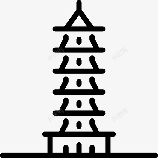 苏州古迹1直线图标svg_新图网 https://ixintu.com 古迹1 直线 苏州