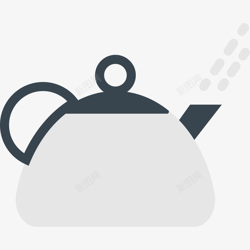 茶壶烹饪套装扁平图标svg_新图网 https://ixintu.com 扁平 烹饪套装 茶壶