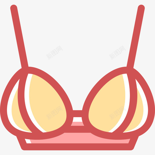 胸罩时尚女性和美容套装图标svg_新图网 https://ixintu.com 女性和美容套装 时尚 胸罩