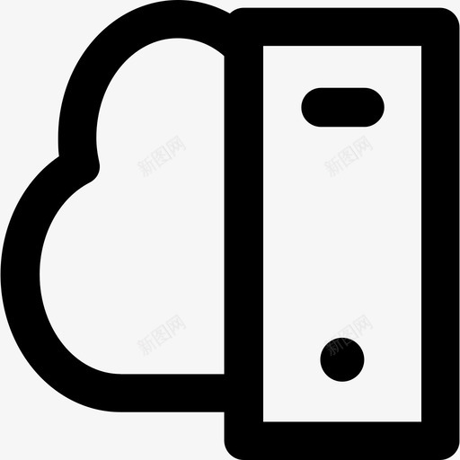 智能手机云计算系列2粗体圆润图标svg_新图网 https://ixintu.com 云计算系列2 智能手机 粗体圆润