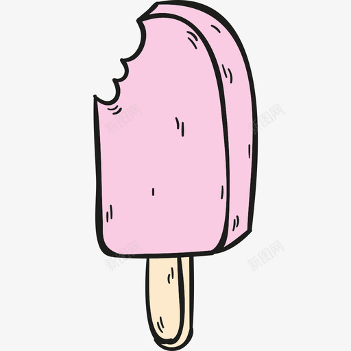 冰淇淋夏日假期彩色图标svg_新图网 https://ixintu.com 冰淇淋 夏日假期 彩色